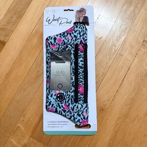 NWT Jessica Simpson Waist Pack Fanny Pack Purse Blue Zebra Print